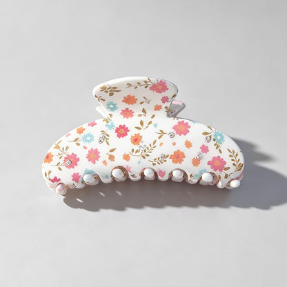 Fresh Floral Pattern Claw Clip