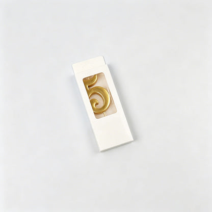 Gold Number Candle