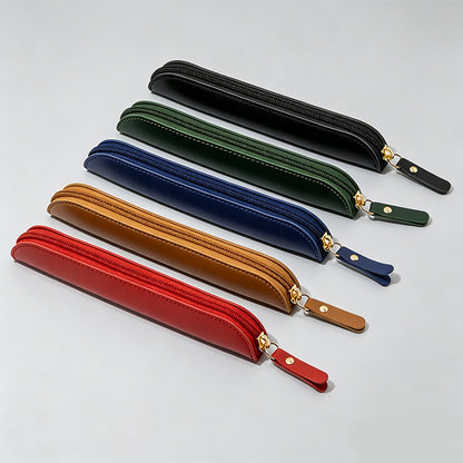 Solid Color PU Pencil Case