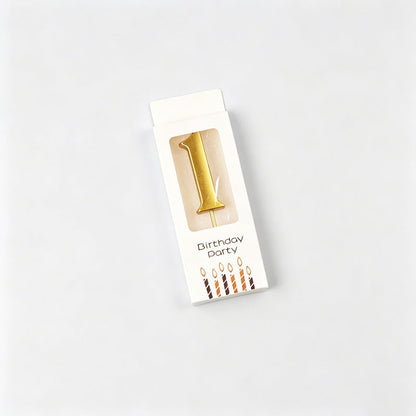 Gold Number Candle