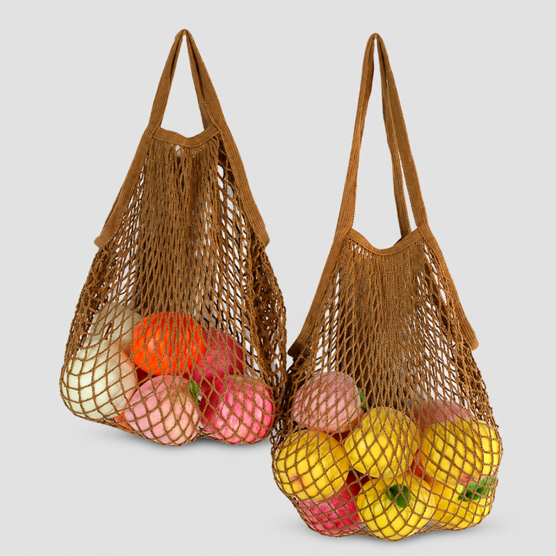 Cotton Woven Mesh Shopping Tot - Shopdayla Wholesale - #9890