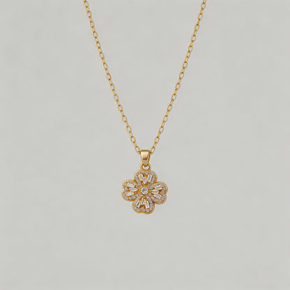 Four-Leaf Clover Pendant Neckl - Shopdayla Wholesale - #0130