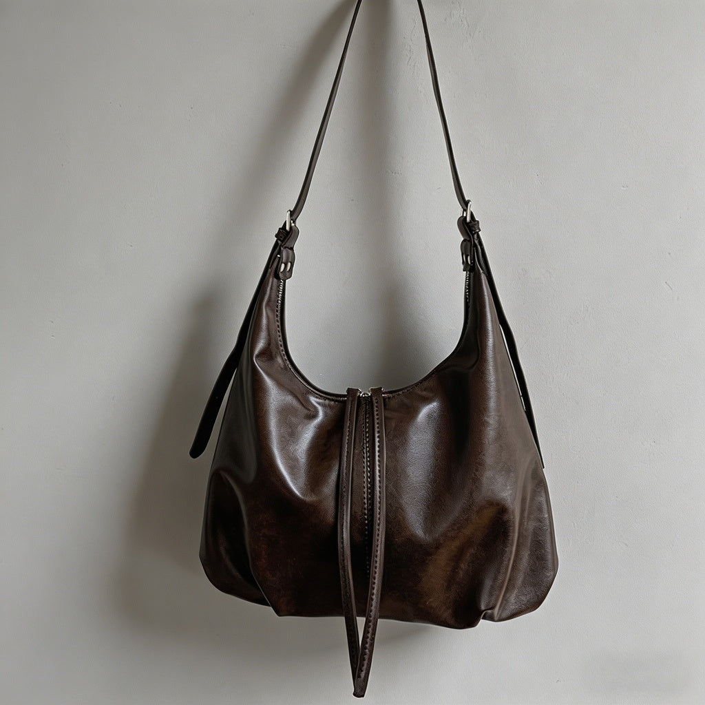 Brown Hobo Shoulder Bag - Shopdayla Wholesale - #9378
