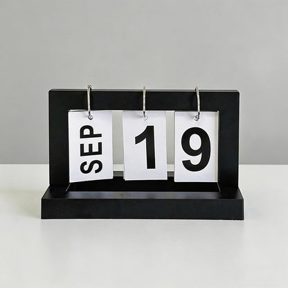 Minimalist Wooden Flip Desk Calendar