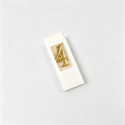 Gold Number Candle