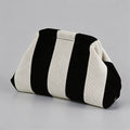 Block Striped Knit Cloud Bag - Shopdayla Wholesale - #7314