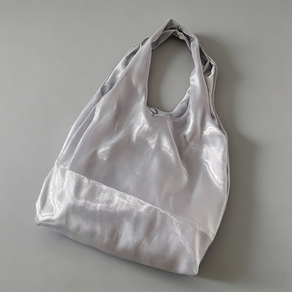 Shimmering Satin Hobo Tote Bag - Shopdayla Wholesale - #0562
