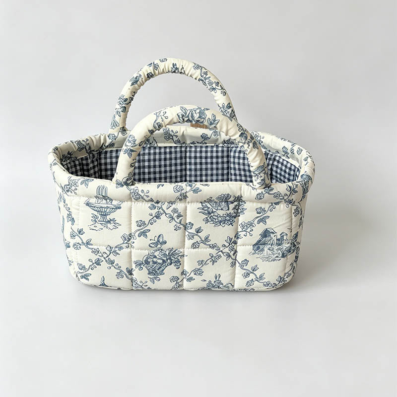 Small Quilted Floral Storage O - Shopdayla Wholesale - #4386