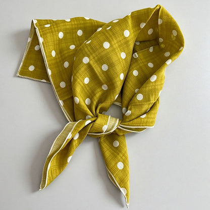 Polka Dots Print Square Neck Scarf