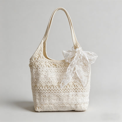 Lace Mesh Underarm Tote Bag - Shopdayla Wholesale - #1970