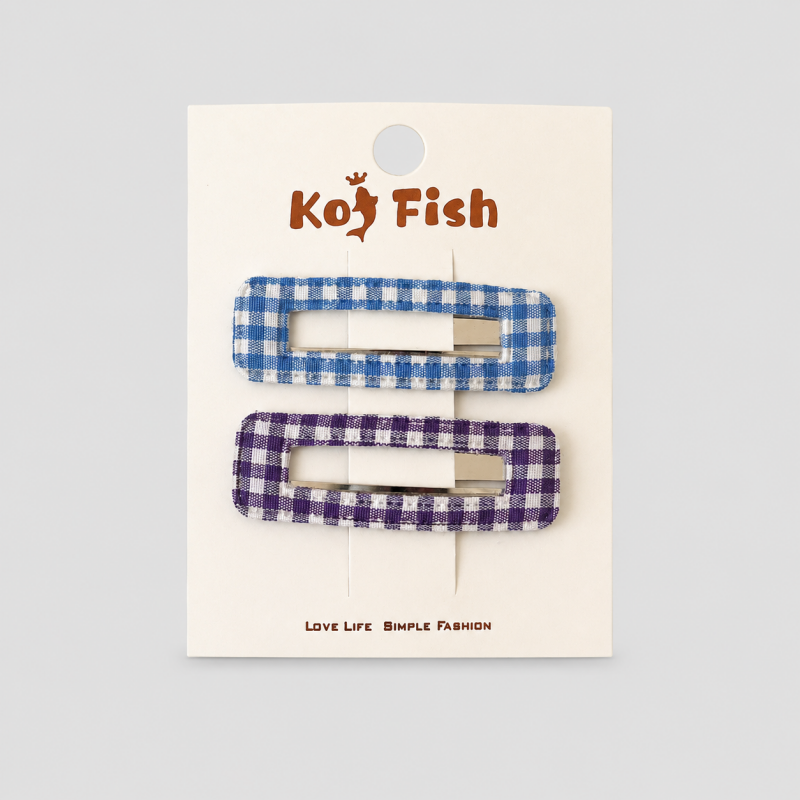 Fresh Plaid Star BB Clip - Shopdayla Wholesale - #7106