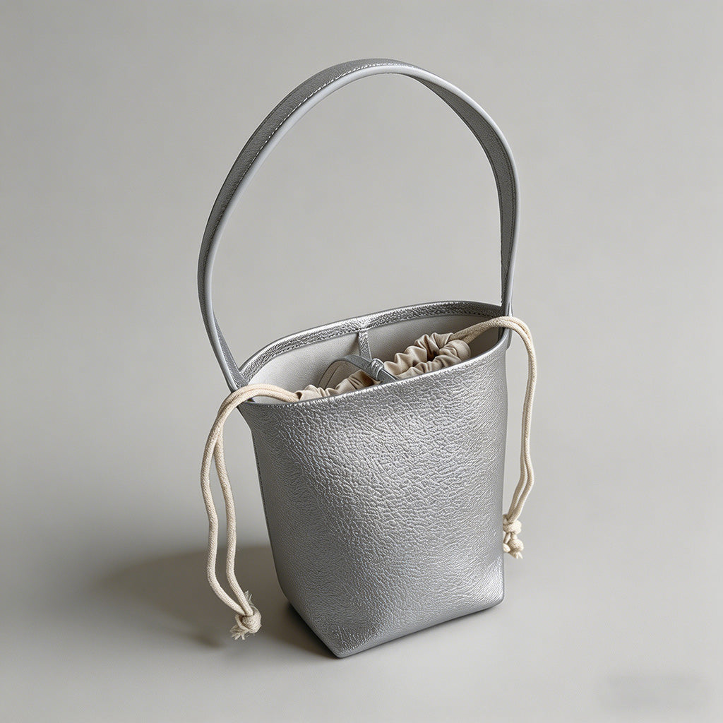 Minimalist Pebbled Leather Buc - Shopdayla Wholesale - #6642