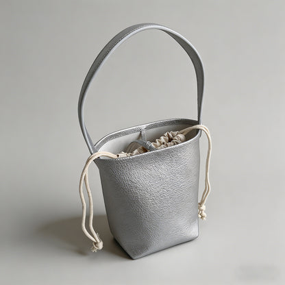 Minimalist Pebbled Leather Buc - Shopdayla Wholesale - #6642