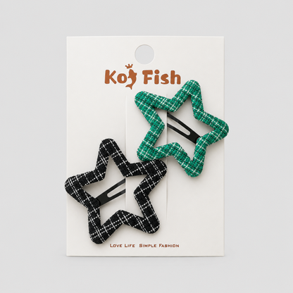 Plaid BB Set Hair Clip