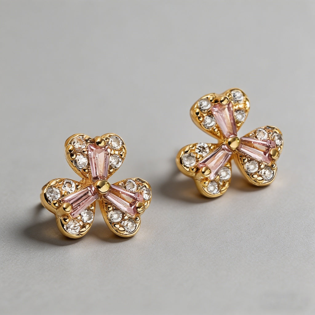 Dainty Floral & Celestial Stud - Shopdayla Wholesale - #5266