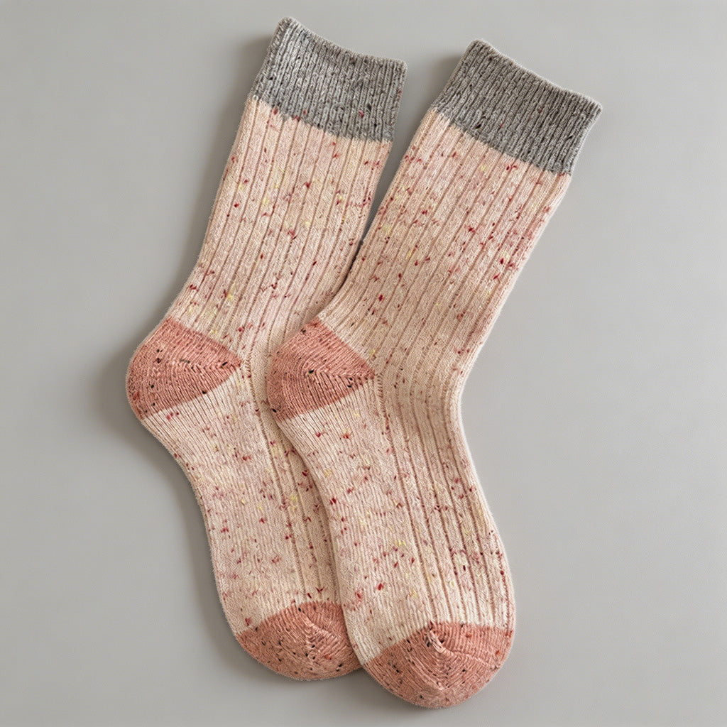 Speckled Yarn Colorblock Crew - Shopdayla Wholesale - #6450