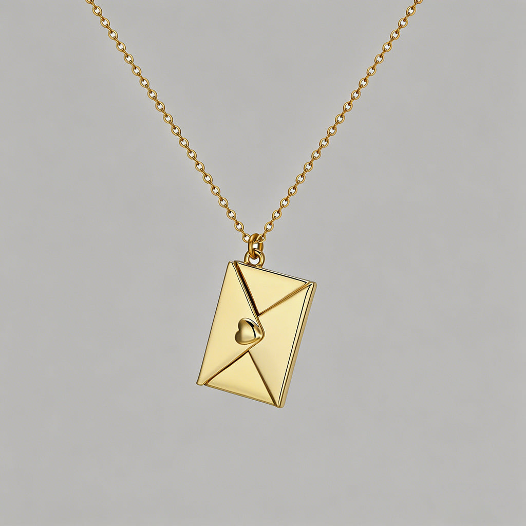 Love You Envelope Locket Penda - Shopdayla Wholesale - #6738