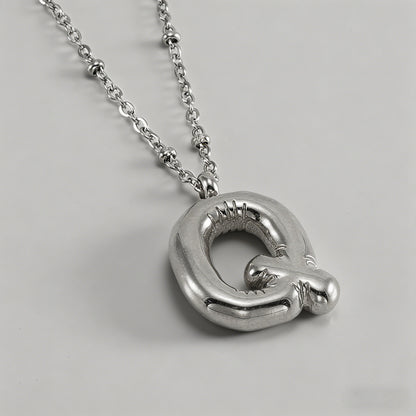 3D Bubble Letter Initial Neckl - Shopdayla Wholesale - #0994