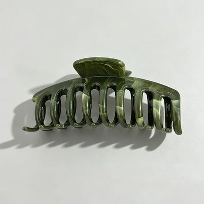 Green Gradient Flower Claw Clip