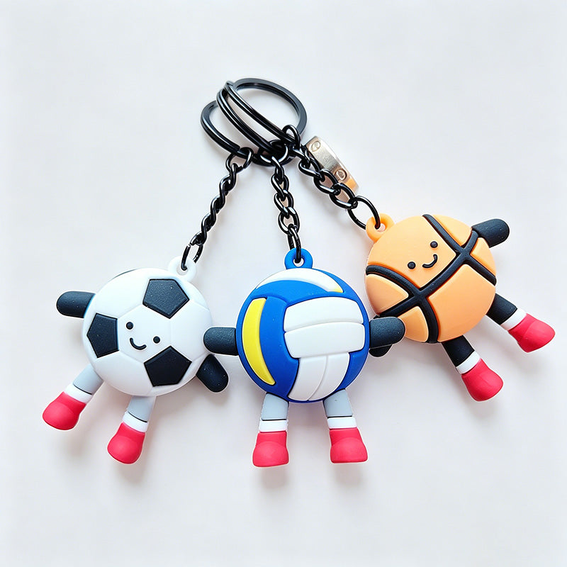 Sports Ball Cartoon Keychains - Shopdayla Wholesale - #6130