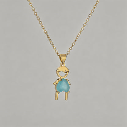 Cute Boy & Girl Gemstone Penda - Shopdayla Wholesale - #4322