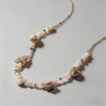 Ocean Shell Beaded Stainless S - Shopdayla Wholesale - #7378