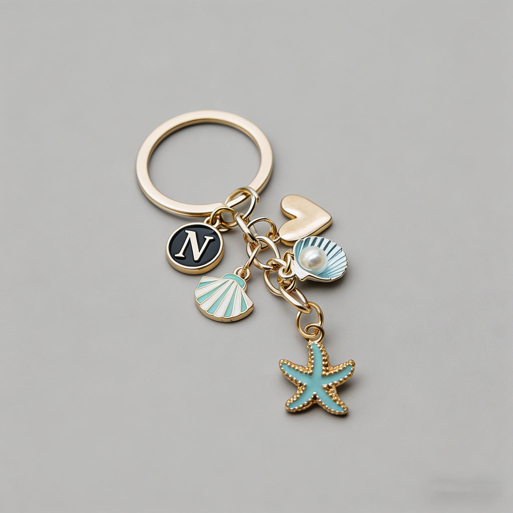 Beach Theme Enamel Keychain