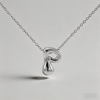 3D Bubble Letter Initial Neckl - Shopdayla Wholesale - #7554