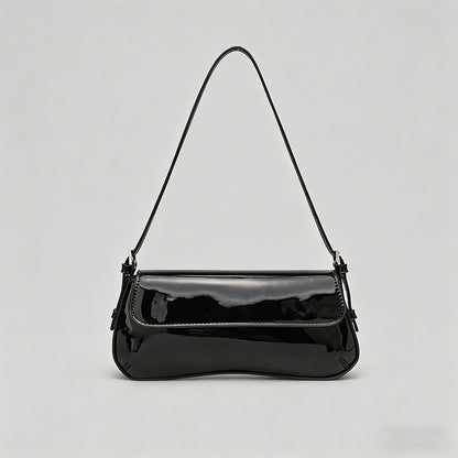Patent Leather Baguette Should - Shopdayla Wholesale - #1394