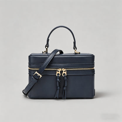Canvas & Leather Boxy Crossbod - Shopdayla Wholesale - #8642