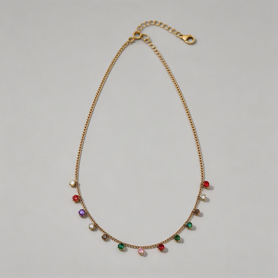 Rainbow Cubic Zirconia Smile C - Shopdayla Wholesale - #0386