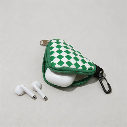 Checkered Triangle Coin Pouch - Shopdayla Wholesale - #6530