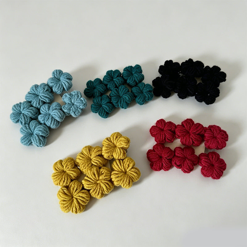 Refined Gradient Woolen Flower - Shopdayla Wholesale - #0802