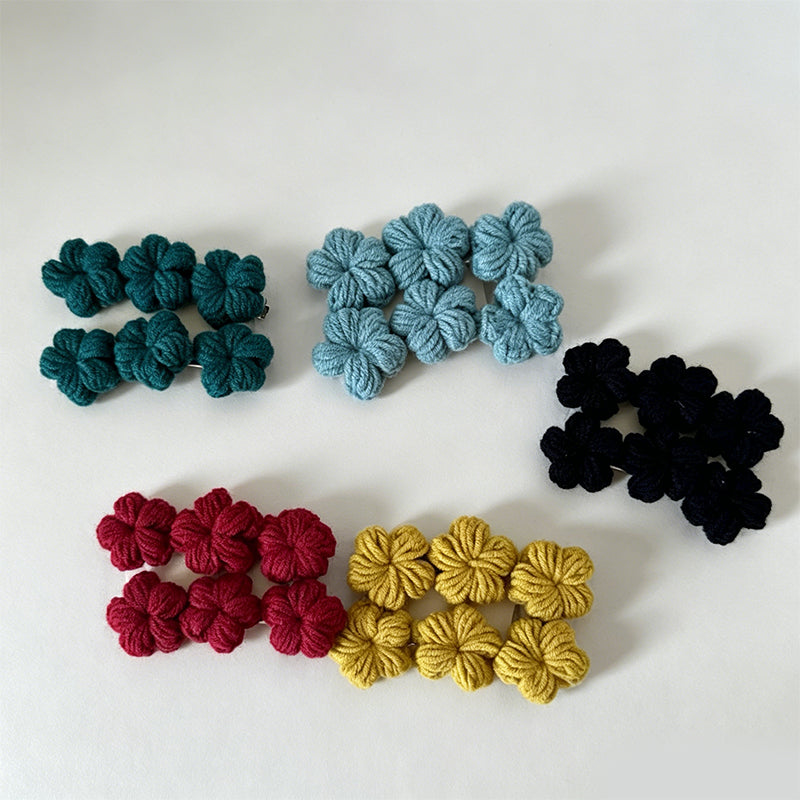 Refined Gradient Woolen Flower - Shopdayla Wholesale - #3570
