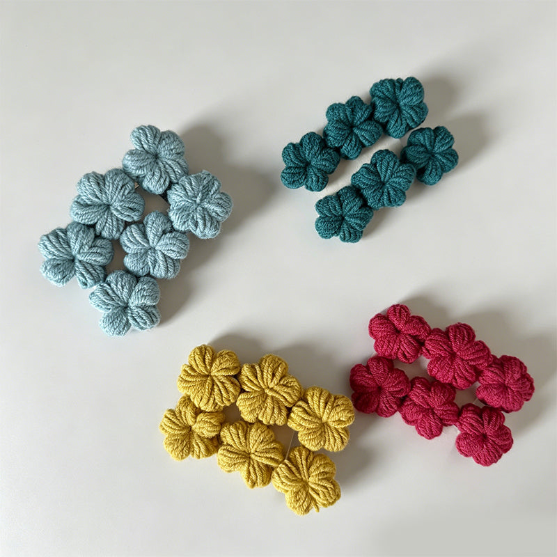 Refined Gradient Woolen Flower - Shopdayla Wholesale - #6338