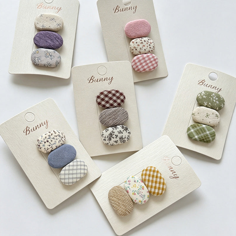 Floral Oval Shape Hair Clips