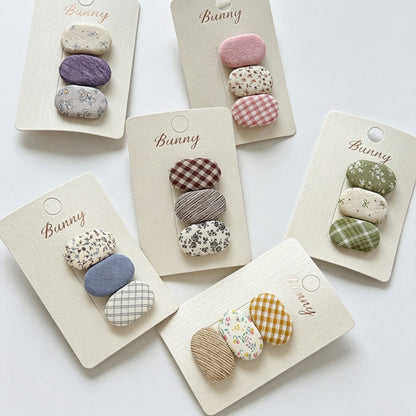 Floral Oval Shape Hair Clips