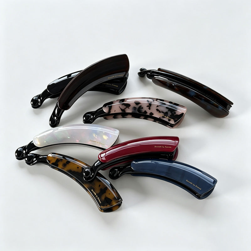 Solid Color Acetate Banana Hair Clip