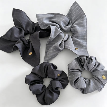 Stripe Square Scarf Scrunchie