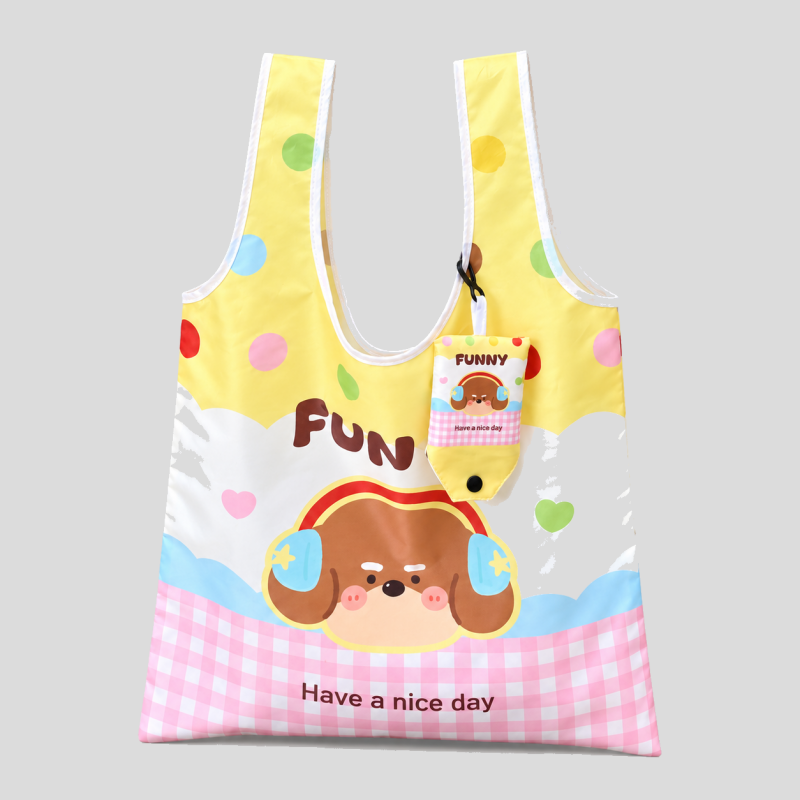 Foldable Apple Shopping Tote Bag