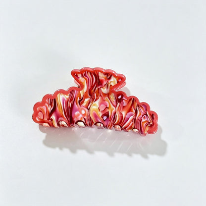 Marble Leaf Claw Clip