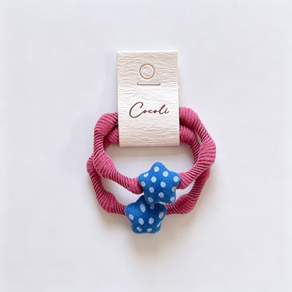 Polka Dot Star Resin Hair Tie