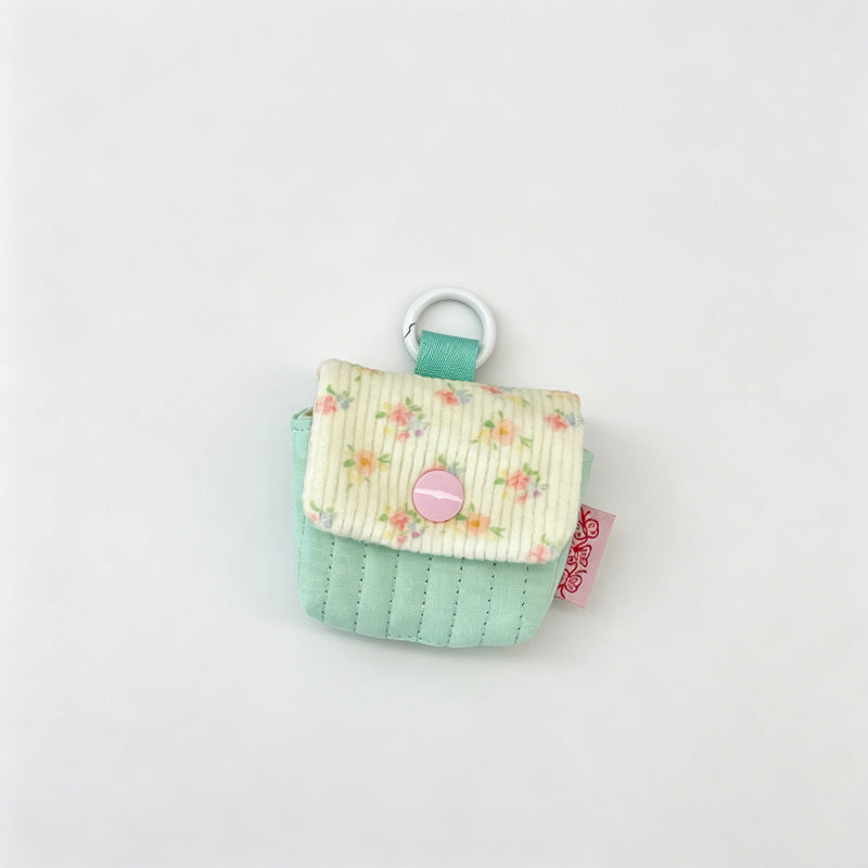 Floral Fabric Snap Storage Pouch