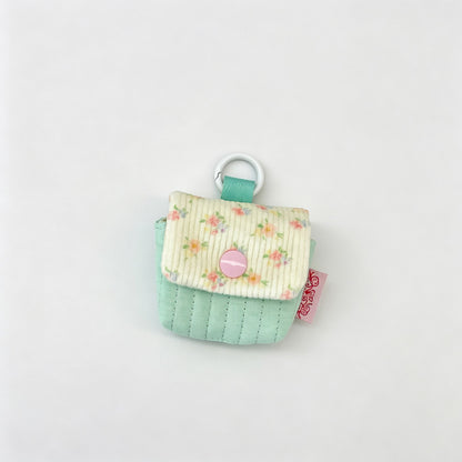 Floral Fabric Snap Storage Pouch