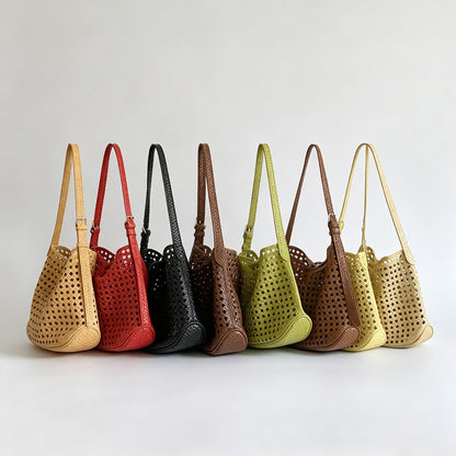 Woven Cutout Shoulder Bag