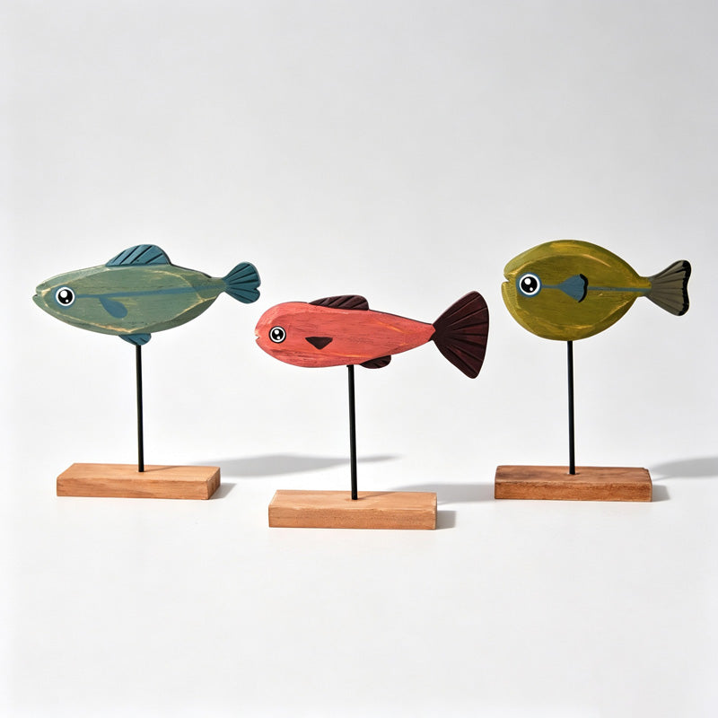Wooden Fish Tabletop Figurine