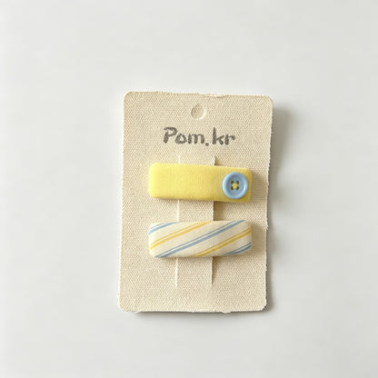 Pastel Pom Hair Clips