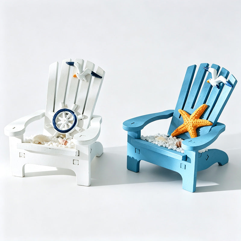 Wooden Beach Chair Figurine