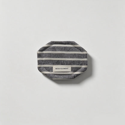 Striped Linen Blend Fabric Placemat & Coaster