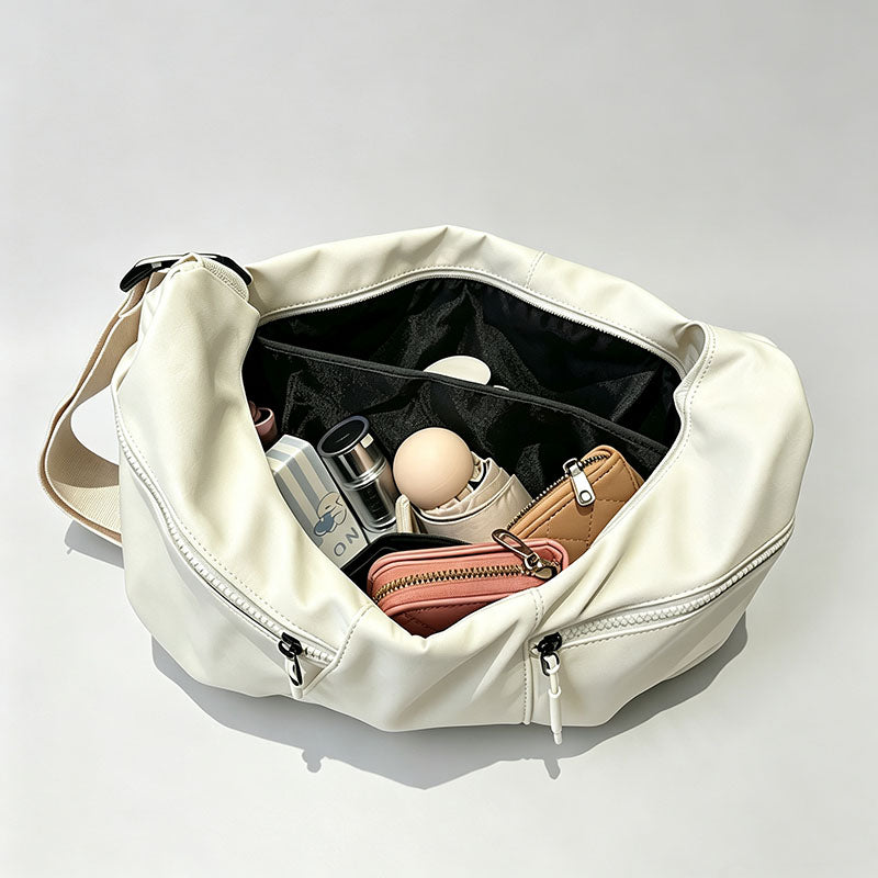 Crescent Nylon Hobo Crossbody Bag